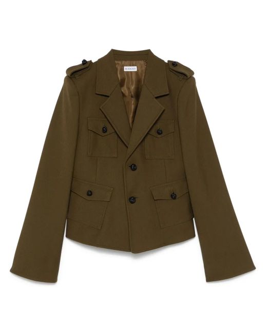 Giacca Con Revers Classici di Burberry in Green