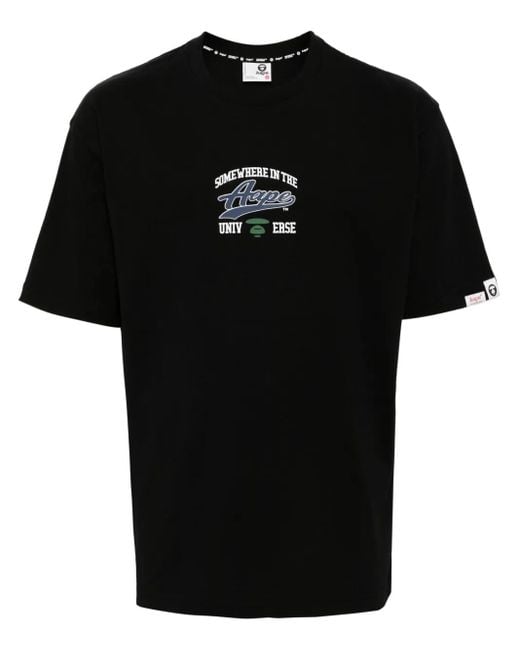 Aape By A Bathing Ape T-Shirt Met Maangezicht Logo in het Black voor heren