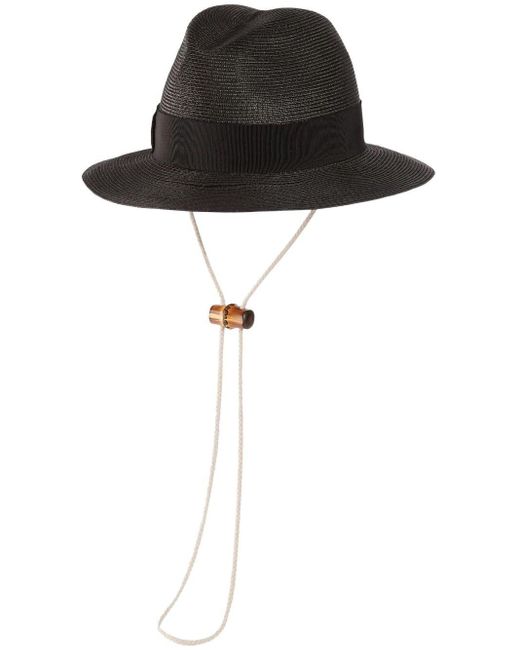 Gucci Wide-brim Raffia Sun Hat in Black for Men | Lyst UK