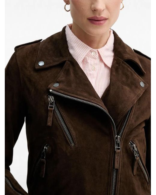 Blauer Brown Zip-Fastening Biker Jacket