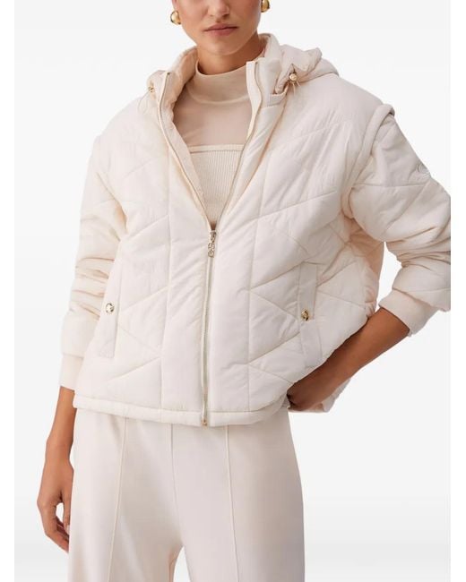 Liu Jo Natural Quilted Hooded Jacket