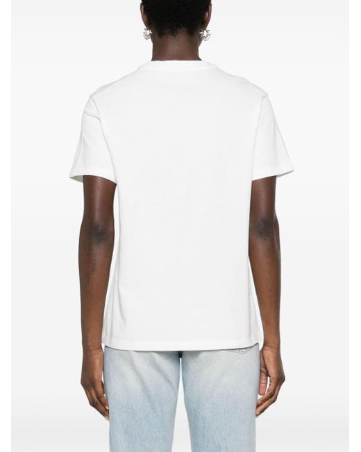 Maje T-shirt Met Print in het White