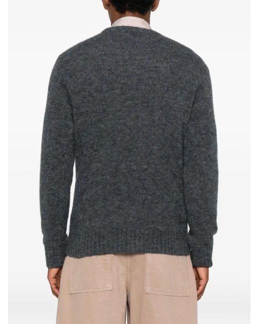 A.P.C. Gray Crew-Neck Sweater for men