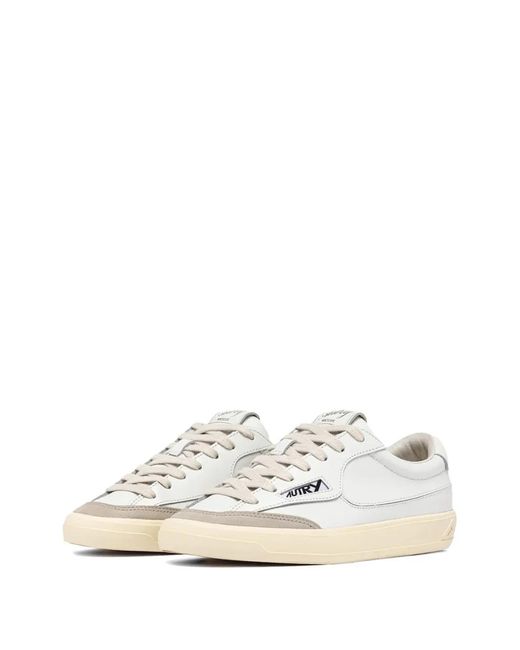 Autry White Windscape Low-Top Sneakers for men