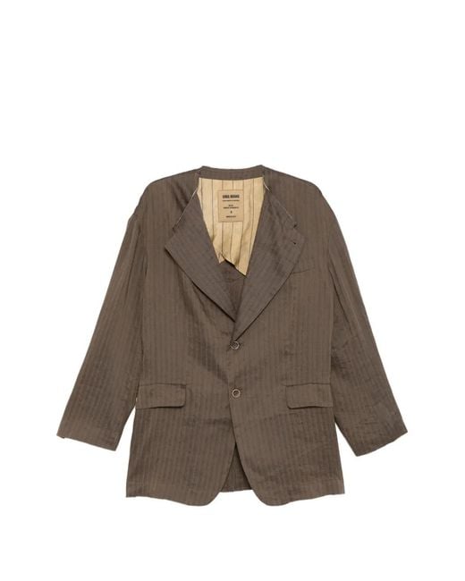 Uma Wang Brown Jui Single-Breasted Blazer for men