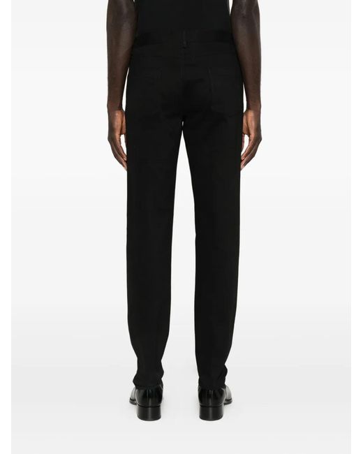 Corneliani Black Five-Pocket Cotton Trousers for men