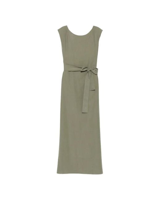 MOUTAKI Green Belted Maxi Dress