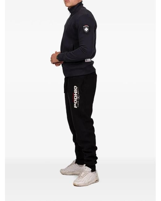 PODHIO Blue Zip Sweatshirt for men