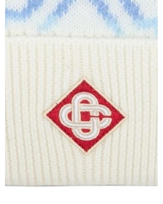 Casablanca Blue Space Monogram Beanie Hat