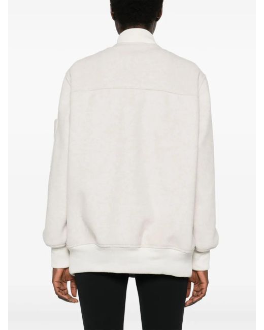 DR. HOPE White Brushed-Effect Bomber Jacket