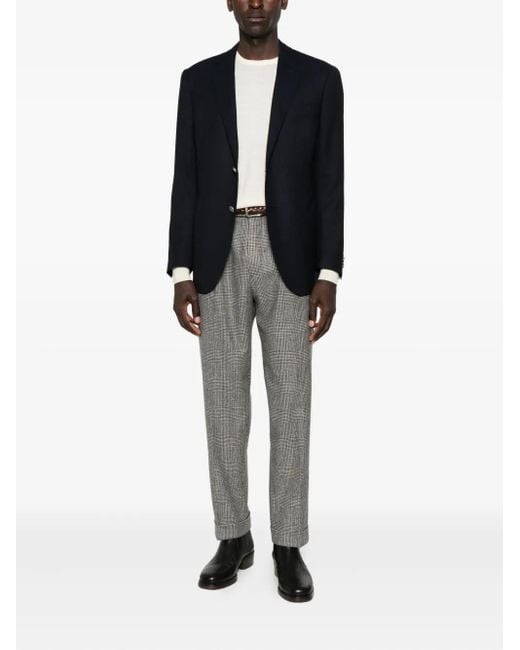 Corneliani Blue Two-Button Patch-Pocket Blazer for men