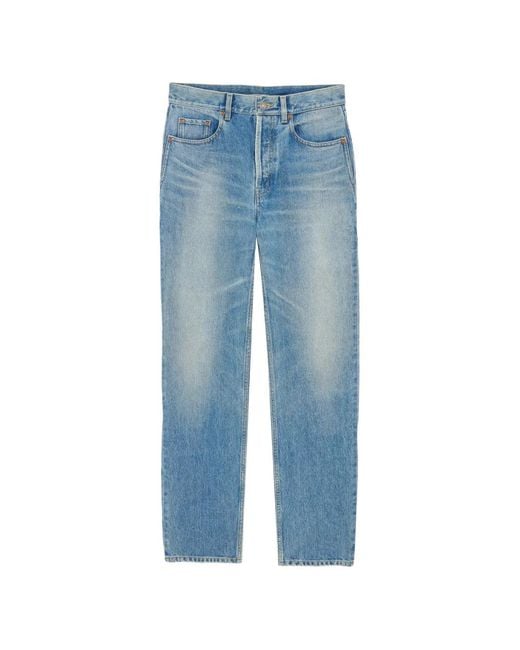 Saint Laurent Blue Mick Belt-Loop Pocket Jeans for men