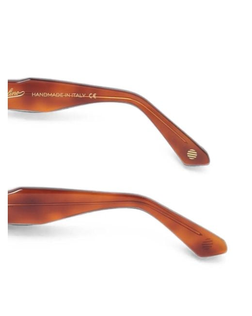 Borsalino Brown Ingrid Round-Frame Sunglasses for men