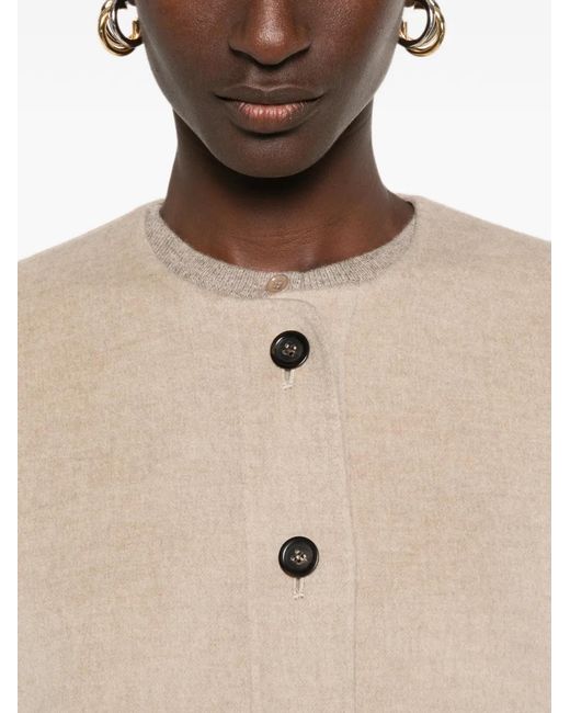 Bompard Natural Collarless Double-Sided Jacket
