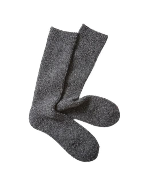 RoToTo Gray Merino Boucle Socks