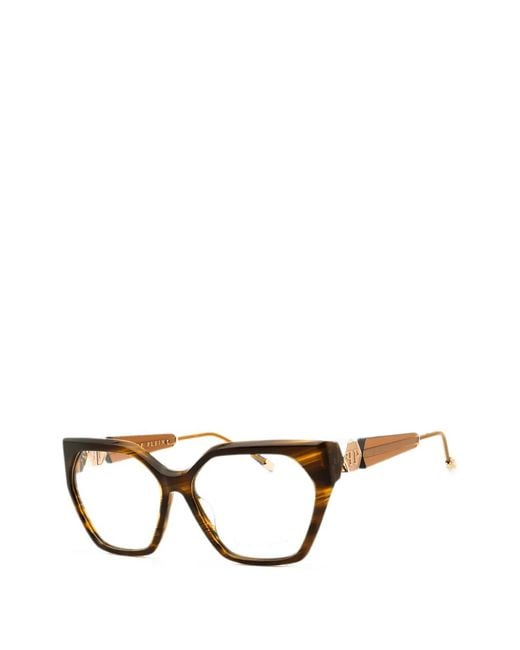 Philipp Plein Black Cat-Eye Glasses