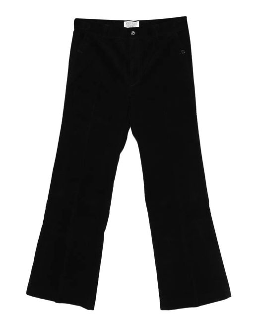 MIDNIGHT RODEO Black Corduroy Trousers for men