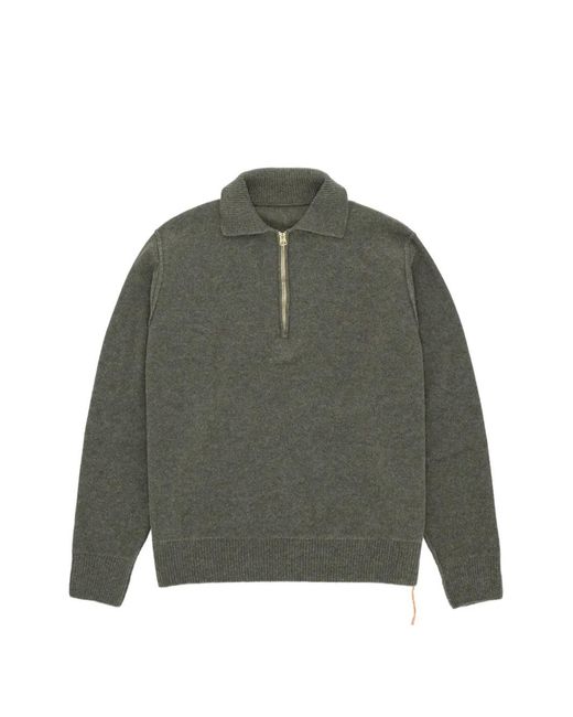 Fortela Green Yale Zip Sweater for men