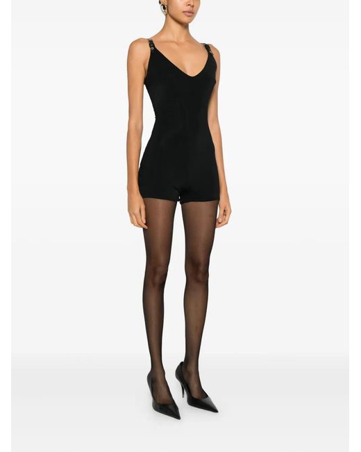 MITILIANE COUTURE Black Adjustable Straps Playsuits