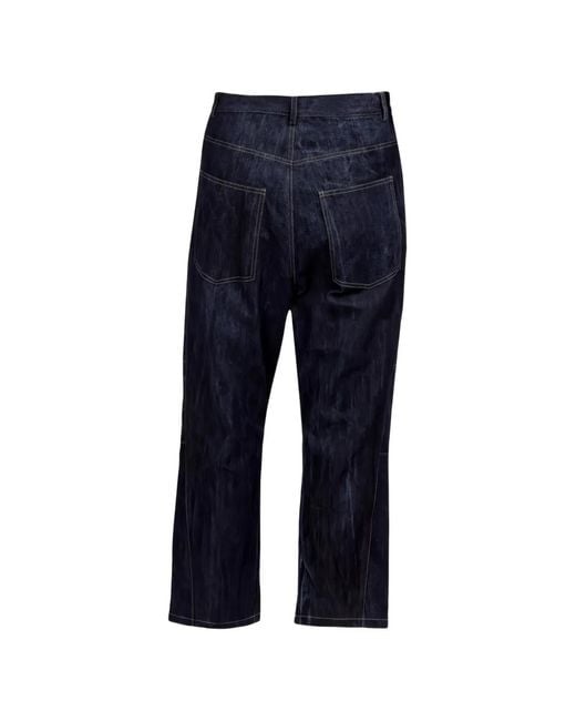 Forme D'expression Blue Skew Five-Pocket Jeans