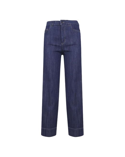 Whyci Blue Straight-Leg Cotton Jeans