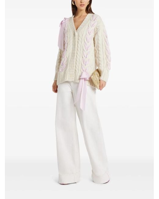 LoveShackFancy White Kassius Cardigan