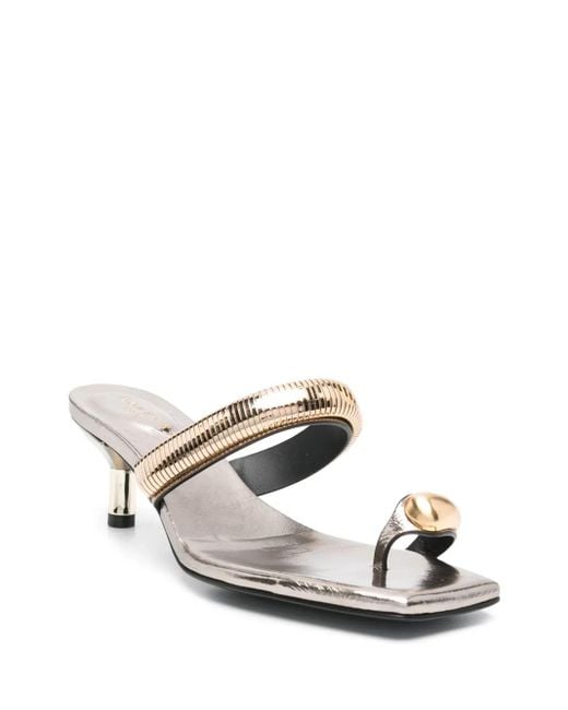 DONNARì White 50Mm Leather Mule Sandals
