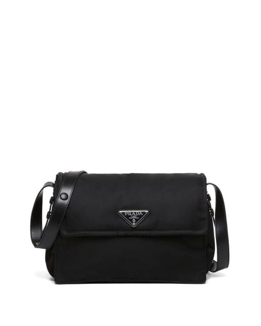 Prada Black Traveller Medium Padded Re-Nylon Bag