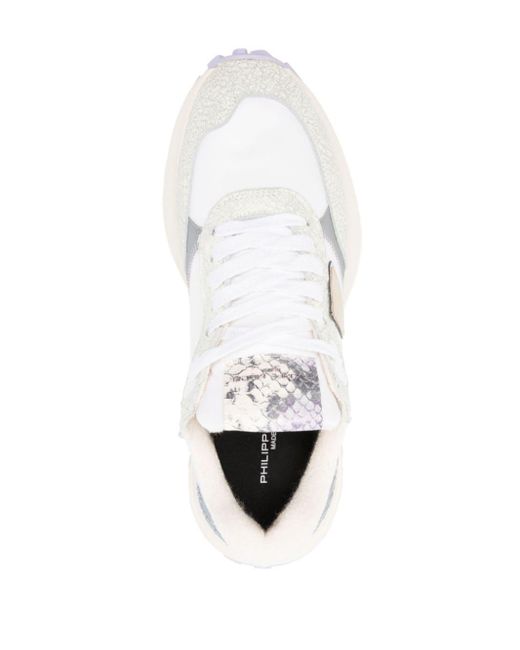 Philippe Model White Antibes Lace-up Sneakers
