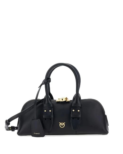 Pinko Black Bowling Bag Baguette Vitello M