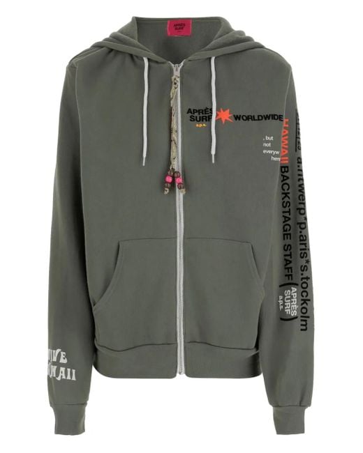 APRÈS SURF Green Logo-Print Sweatshirt for men