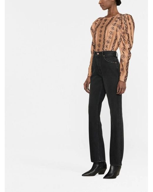 Ulla Johnson Black Agnes High-Waisted Jeans