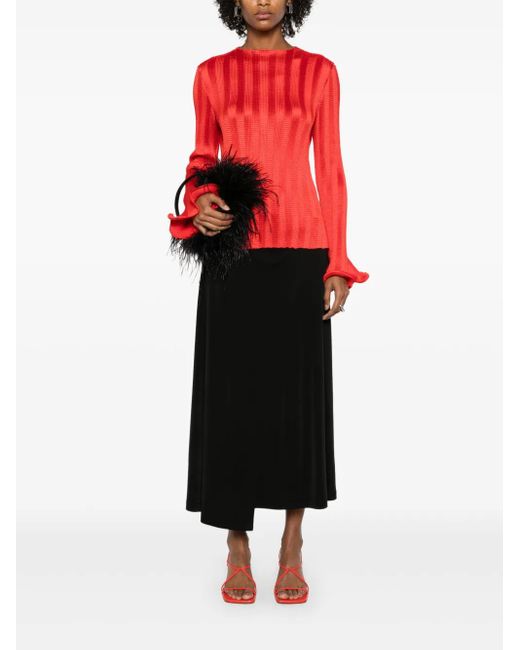 Jonathan Simkhai Red Carys Blouse