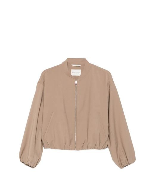 Marc O' Polo Natural Elasticated-Hem Bomber Jacket