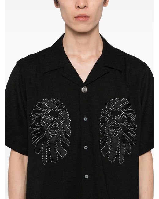 A Bathing Ape Black Stud-Embellished Shirt for men