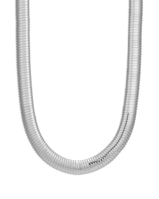 Collar de cadena con efecto de piel de serpiente Luv Aj de color White