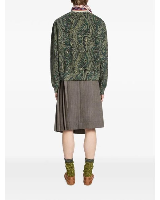 Dries Van Noten Green Overdyed Sweatshirt for men