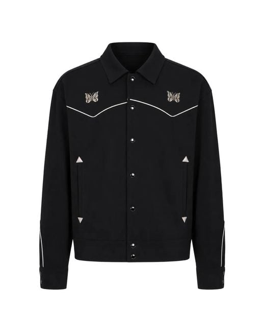 Needles Black Piping Cowboy Jacket for men
