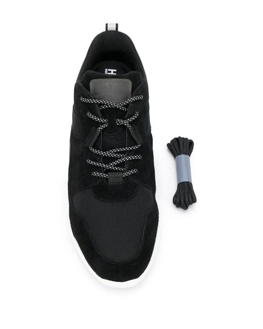 Hogan Black Suede Panel Sneakers for men