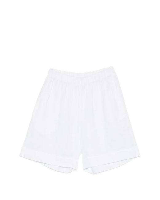 Xacus White Short Carlotta À Taille Élastique