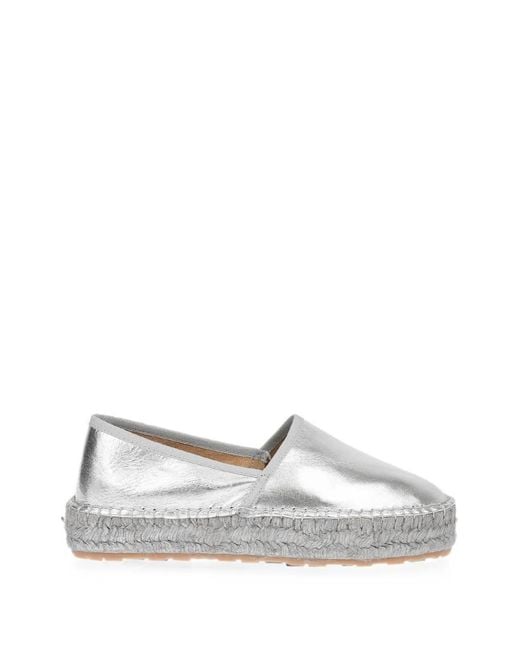 Moschino White Round-Toe Espadrilles