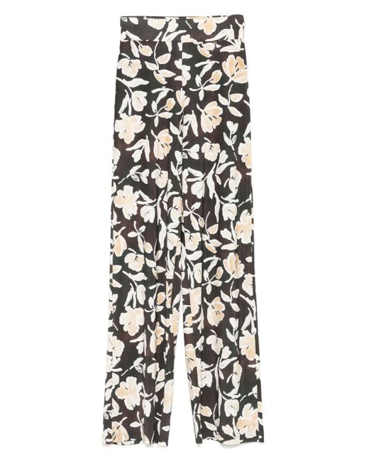 Patrizia Pepe White Palazzohose mit Blumen-Print