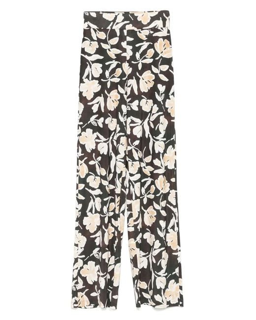 Patrizia Pepe White Floral-Print Palazzo Pants