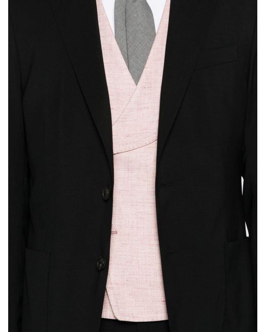 Tagliatore Pink Shawl-lapels Double-breasted Waistcoat for men