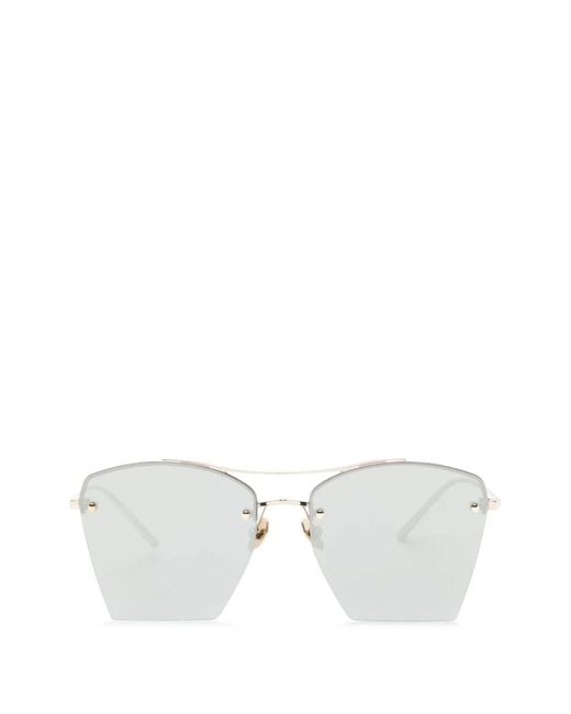 MYT White Lunettes De Soleil À Monture Géométrique