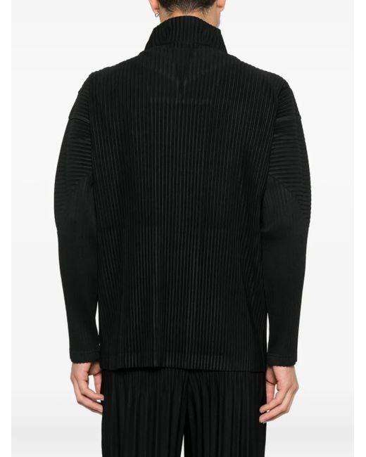 Homme Plissé Issey Miyake Black Veste À Fermeture Zippée for men