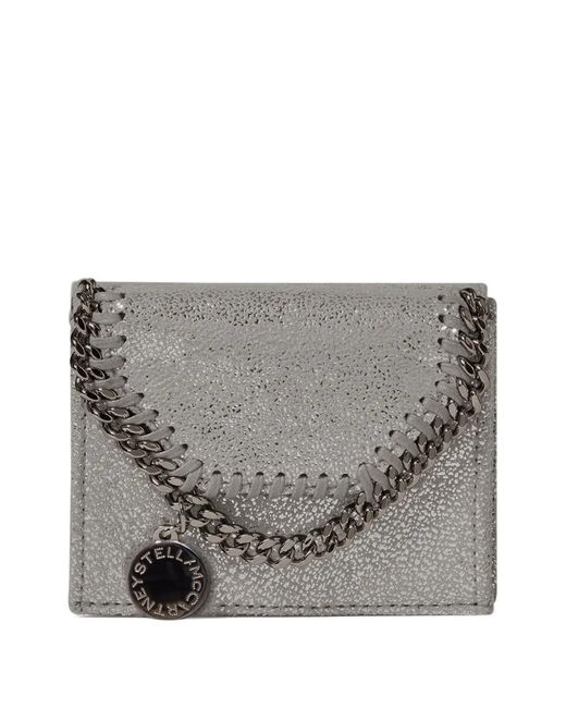 Stella McCartney Gray Falabella Tri-Fold Wallet
