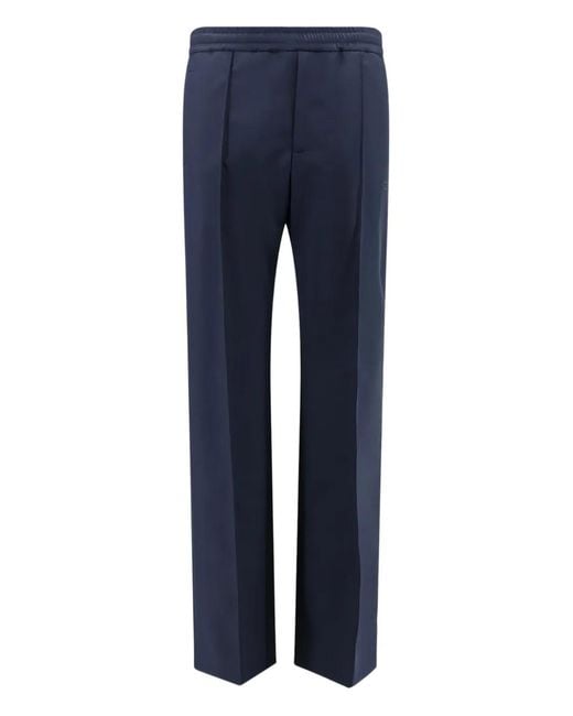 Gucci Blue Web-Stripe Panama Trousers for men