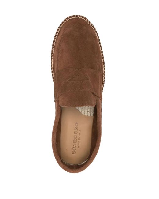 Scarosso Brown Diego Suede Espadrilles for men