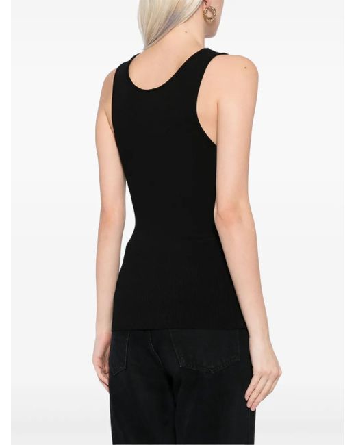3.1 Phillip Lim Black Ribbed Tank Top